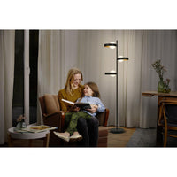 OSRAM DECOR Memphis Stehleuchte, schwarz/gold, G9-Sockel