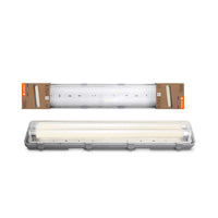 LEDVANCE Lámpara ESSENTIAL para ambientes húmedos, 2 focos, 14 W, 1560 lm, blanco frío, 4000 K, 651 x 108 x 64 mm, muy buena relación calidad-precio, para espacios con mucha humedad como sótanos, clase de protección IP65