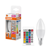 OSRAM LED Lampe LED Retrofit RGBW lamps with remote control 4.9W 827 Frosted E14, 470 lm, 2700 K, Warmweiß-LEDVANCE Shop