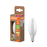 OSRAM LED CLASSIC B EFICIENCIA ENERGÉTICA C REGULABLE en forma de B, bombilla LED, cristal sin plomo, mate, 2,9 W, (antes 40 W), 470 lm, blanco cálido, 2700 K, regulable, 50 000 h, CRI 80