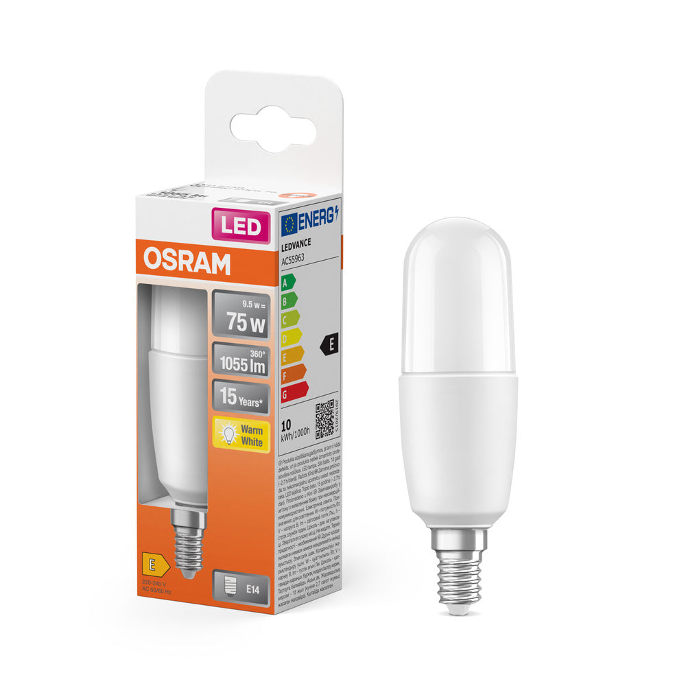 OSRAM LED Lampe LED STAR STICK 9.5W 827 Frosted E14, 1055 lm, 2700 K, Warmweiß-LEDVANCE Shop