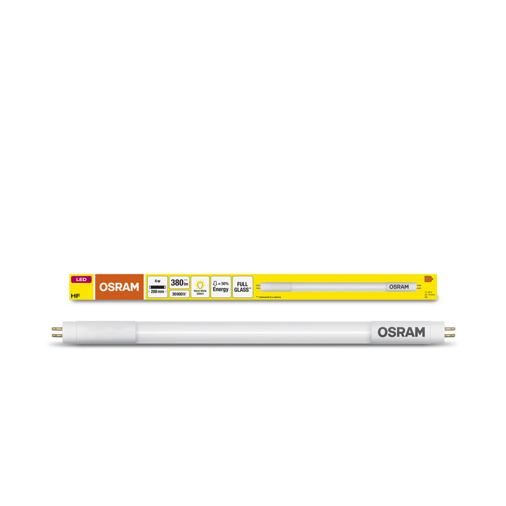 OSRAM LED Röhre TUBE T5 HF SHORT 288 mm 4W 830, 380 lm, 3000 K, Warmweiß-LEDVANCE Shop