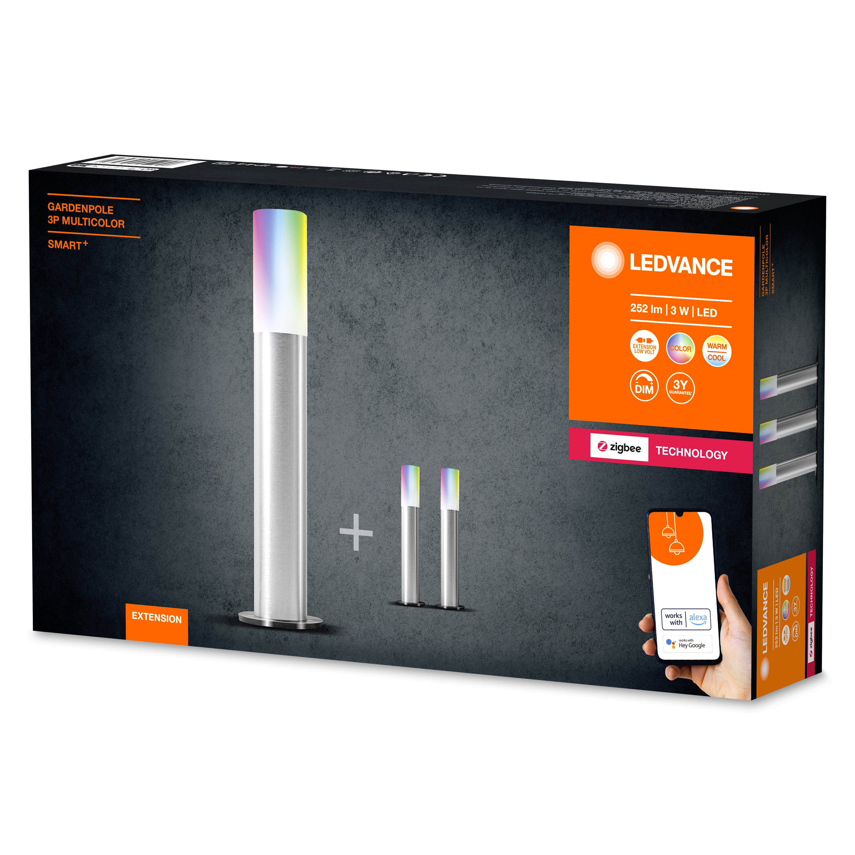 LEDVANCE Zigbee SMART+ LED-Gartenleuchte Gardenpole, RGB mehrfarbig, 3W, 420lm-LEDVANCE Shop