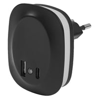 Luz nocturna enchufable OSRAM LUNETTA EDGE, 0,35 W, 10 lm, negra