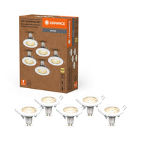 LEDVANCE LED SPOT SET RECESS ESSENTIAL GU10 5x2.6W GU10 White, 230 lm, 2700 K, Warmweiß, 5er Pack-LEDVANCE Shop