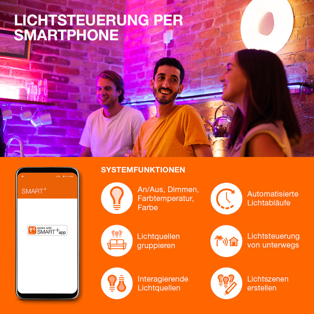LEDVANCE SMART+ Wifi Mini Bulb LED Lampe DIM FR E14 4,9W 470 lm, 2700 K, Warmweiß-LEDVANCE Shop