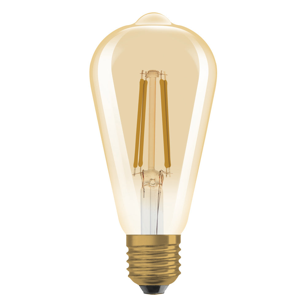 OSRAM VINTAGE 1906® LED Lampe LED CLASSIC EDISON DIM 7.2W 824 Gold E27, 806 lm, 2400 K, Comfort warm white-LEDVANCE Shop