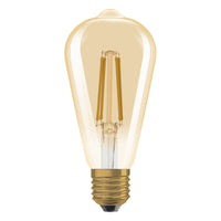 OSRAM VINTAGE 1906® LED Lampe LED CLASSIC EDISON DIM 7.2W 824 Gold E27, 806 lm, 2400 K, Comfort warm white-LEDVANCE Shop