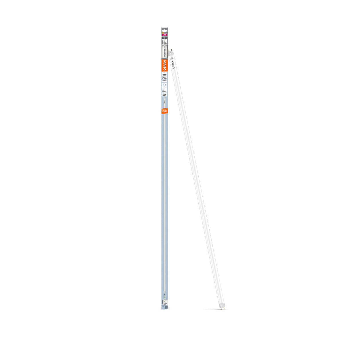 OSRAM LED TUBE T8 EM ULTRA OUTPUT en tubo, con casquillos a ambos extremos, tubo LED, cristal sin plomo, mate, 2 W, (antes 36 W), 2400 lm, blanco frío, 4000 K, 30 000 h, CRI 80