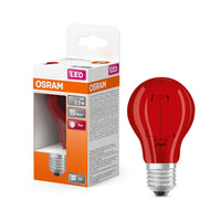 OSRAM LED Lampe LED STAR DÉCOR CLASSIC A 2.5W 510 Red E27, 45 lm, 1000 K, Rot-LEDVANCE Shop