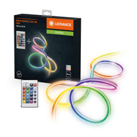 LEDVANCE Neon Digital Flex mehrfarbige Outdoor-LED-Strips 5m mit RGB + RC aus Silikon, IP44-Schutz, indirekte und direkte Beleuchtung für Garten und Balkon