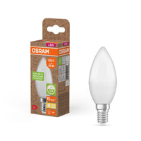 LÁMPARAS LED PCR DE OSRAM CON CASQUILLO CLÁSICO B, lámpara LED, mate, 3,3 W, (equivalente a 25 W), 250 lm, blanco cálido, 2700 K, 15 000 h, CRI ≥80