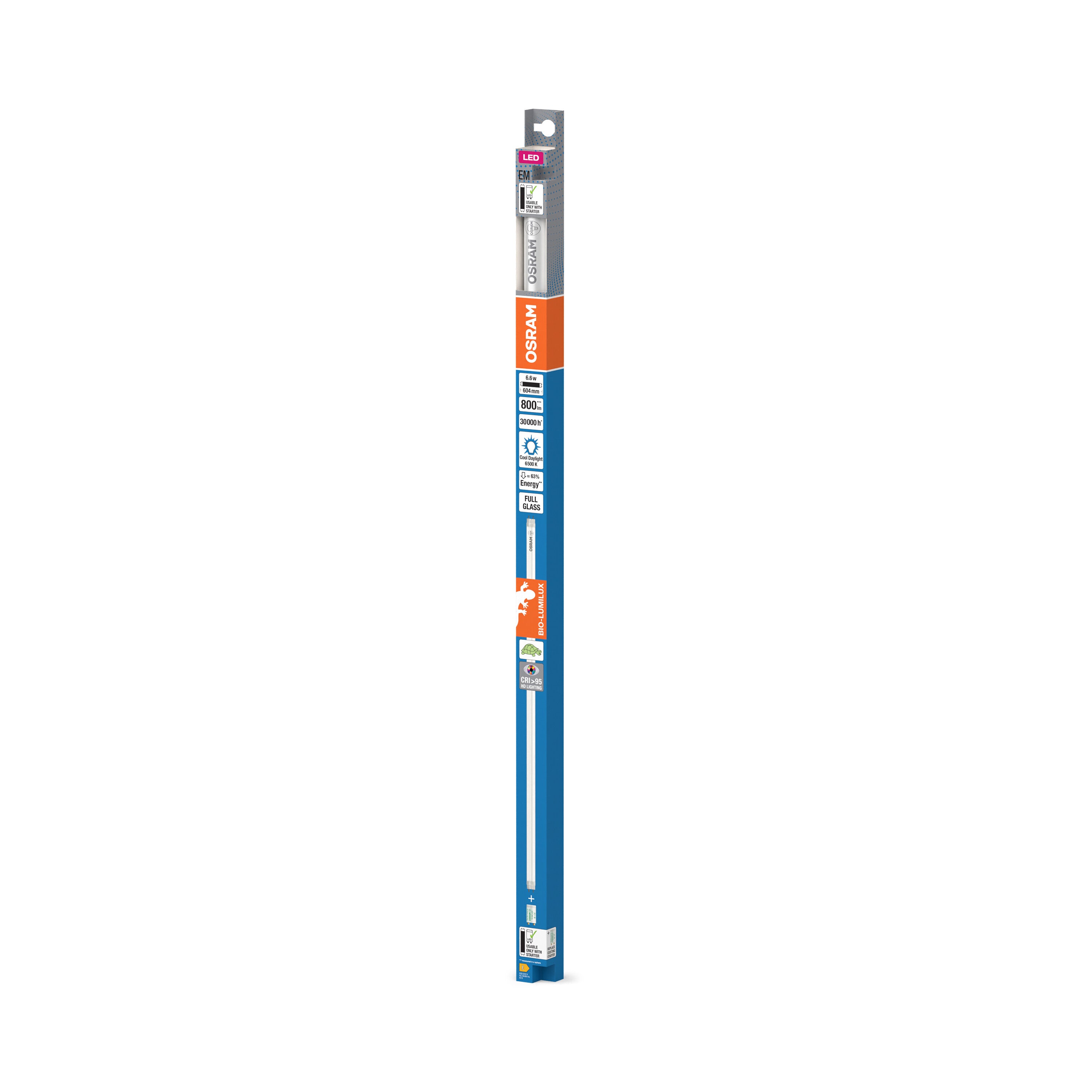 OSRAM LED TUBE T8 18 EM BIO-LUMILUX 600 mm 6.6W 965-Leuchtmittel-LEDVANCE Shop
