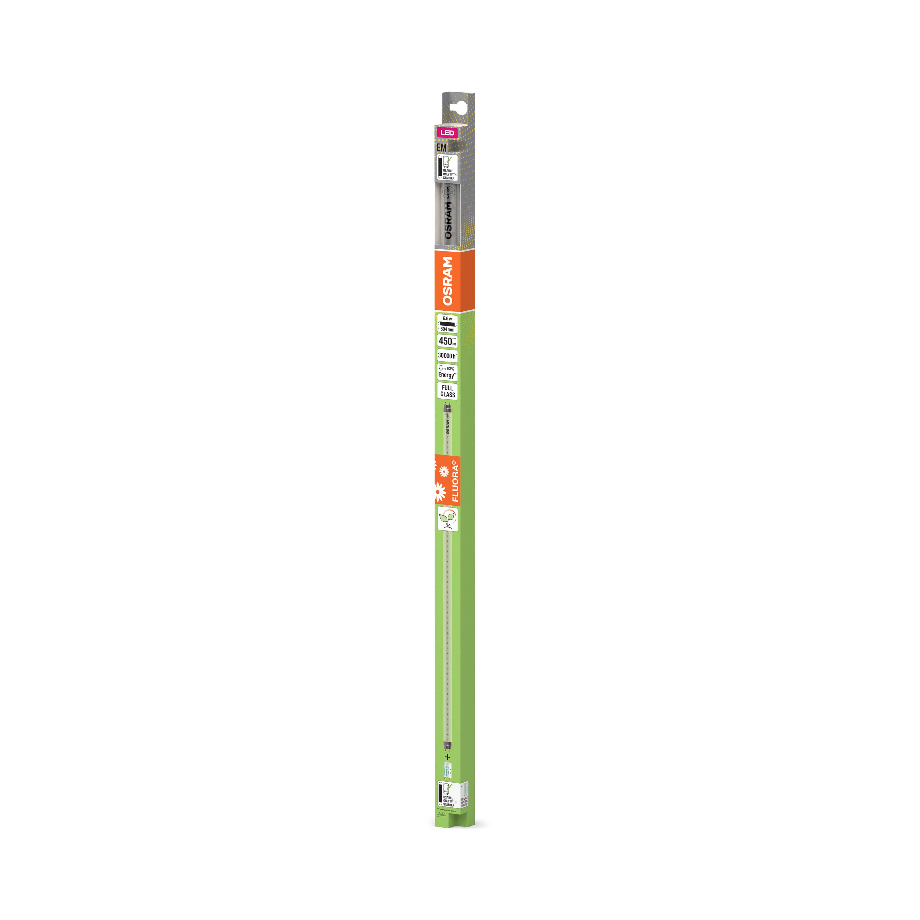 OSRAM LED TUBE T8 18 EM FLUORA Pflanzlicht 600mm 6.6W-Pflanzlichter-LEDVANCE Shop