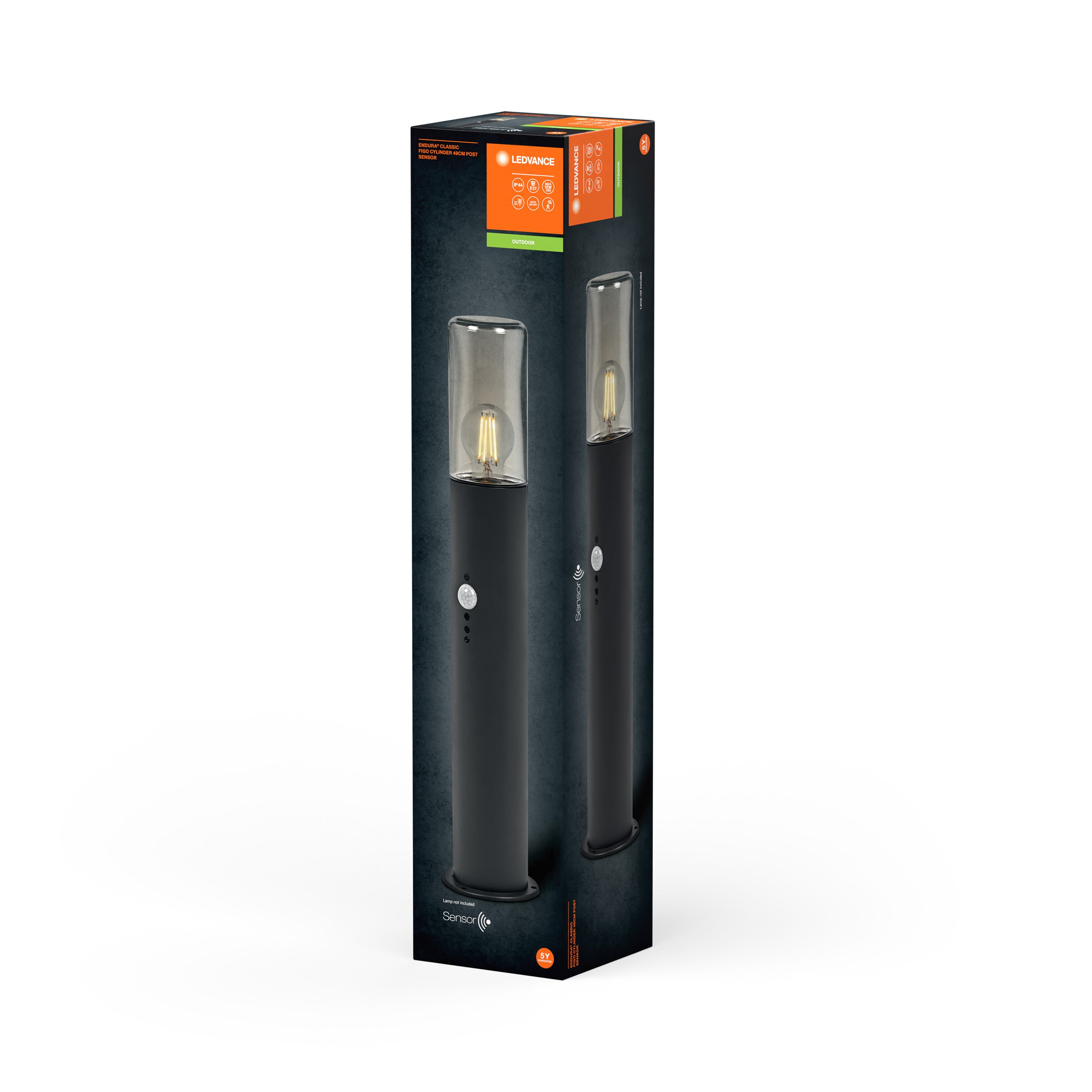 LEDVANCE ENDURA CLASSIC FIGO CYL Sensor Pollerleuchte, dunkelgrau-Wege- & Pollerleuchten-LEDVANCE Shop