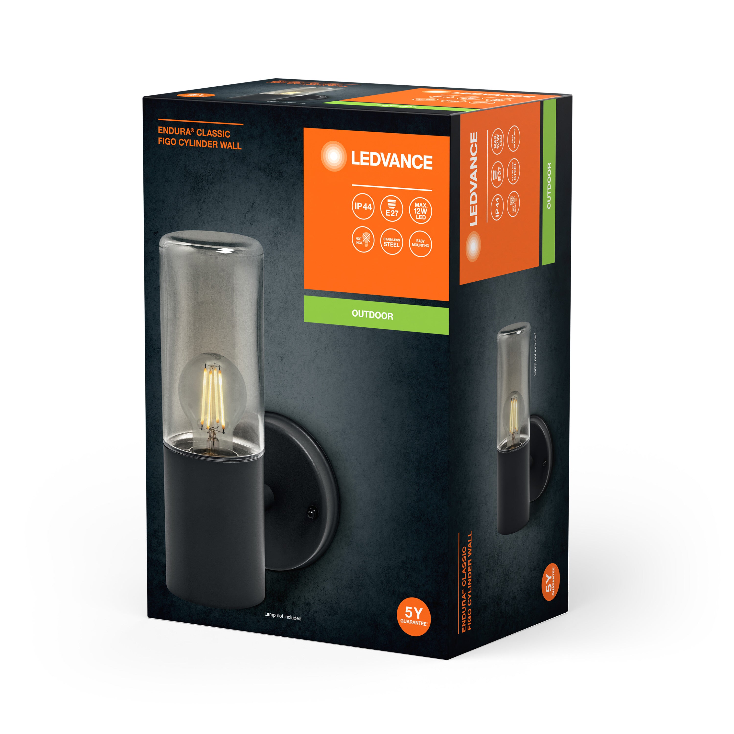 LEDVANCE ENDURA CLASSIC FIGO CYL W Außenwandleuchte, dunkelgrau-Außenwandleuchten-LEDVANCE Shop