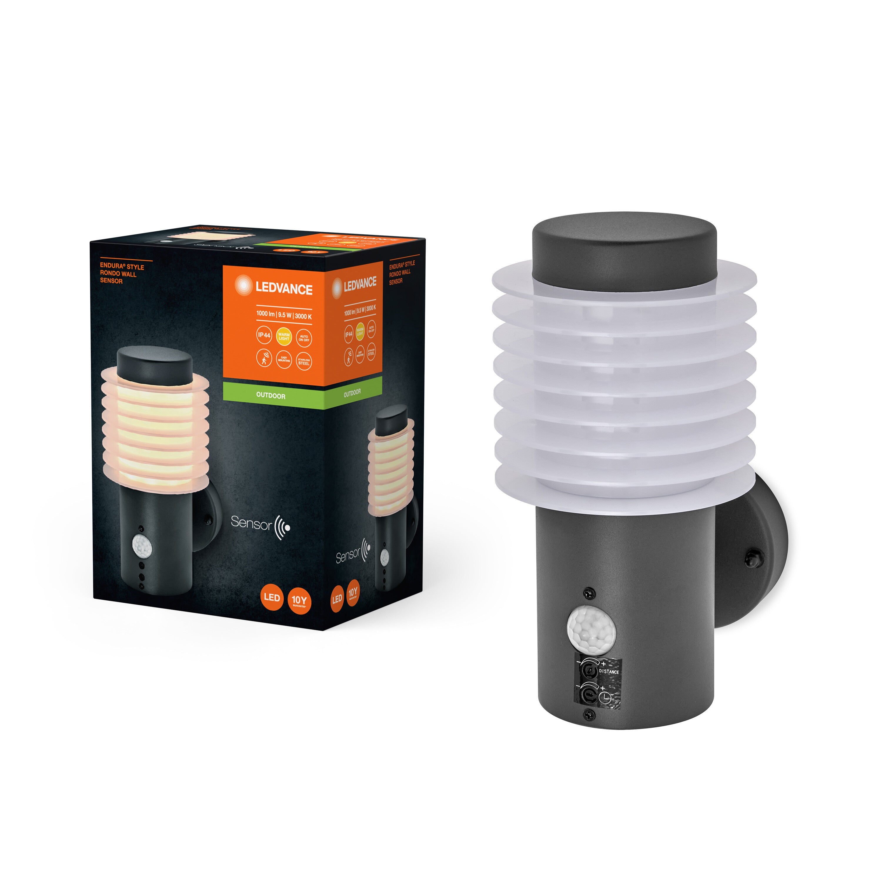 LEDVANCE ENDURA STYLE RONDO WALL Sensor Außenwandleuchte, 9,5W, 700lm-Außenwandleuchten-LEDVANCE Shop