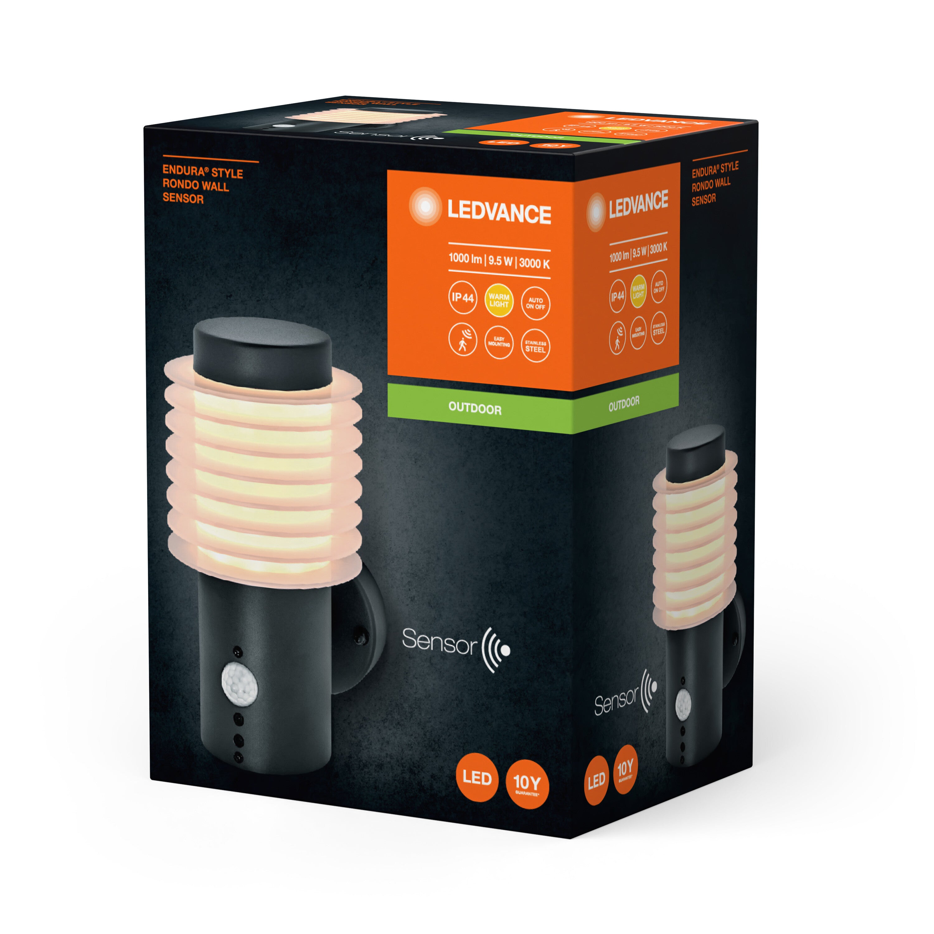 LEDVANCE ENDURA STYLE RONDO WALL Sensor Außenwandleuchte, 9,5W, 700lm-Außenwandleuchten-LEDVANCE Shop