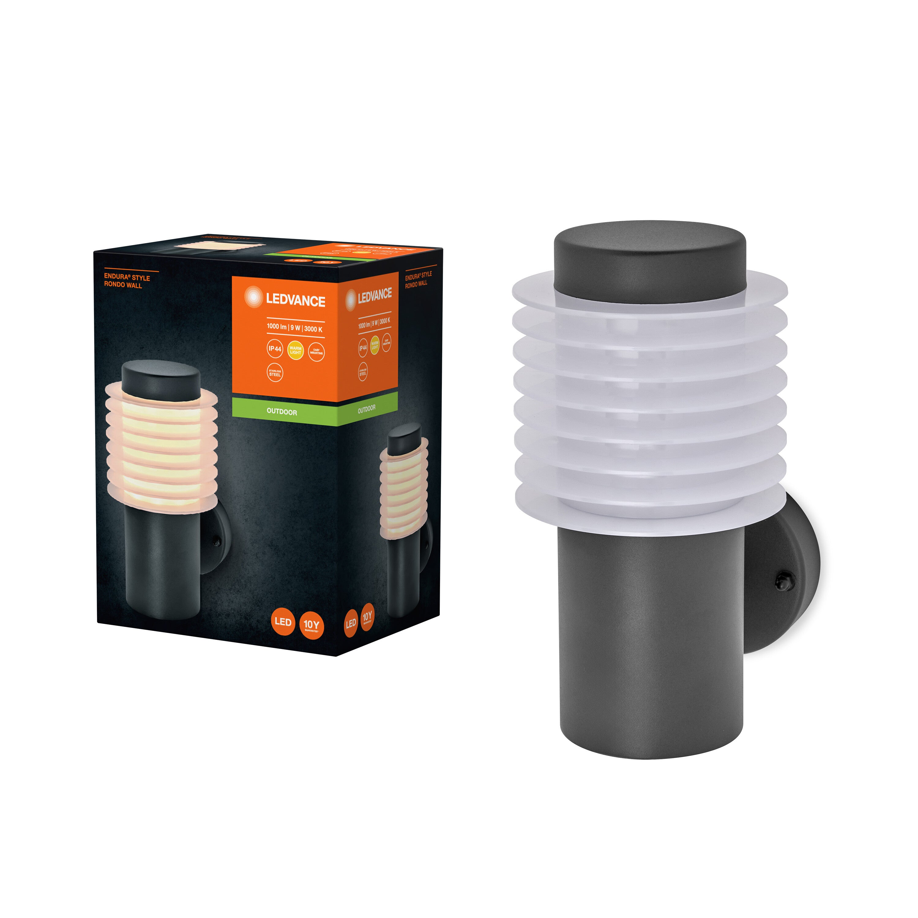 LEDVANCE ENDURA STYLE RONDO WALL Außenwandleuchte, 9W, 700lm-Außenwandleuchten-LEDVANCE Shop