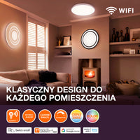 Lámpara de techo LED cilíndrica OSRAM Matter SMART+ Orbis, 45 cm, blanco regulable, 24 W, 3000-6500 K, gris