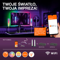 Lámpara de mesa OSRAM Wifi SMART+ CORNER MAGIC, RGB, 77 lm, 7,5 W, mando a distancia, color negro