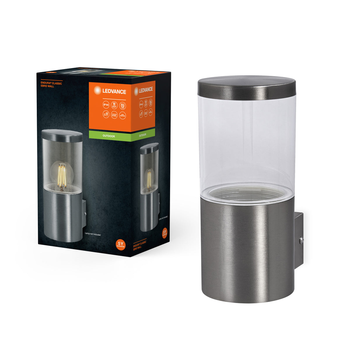 LEDVANCE ENDURA CLASSIC EBRO WALL Außenwandleuchte, Edelstahl-Außenwandleuchten-LEDVANCE Shop