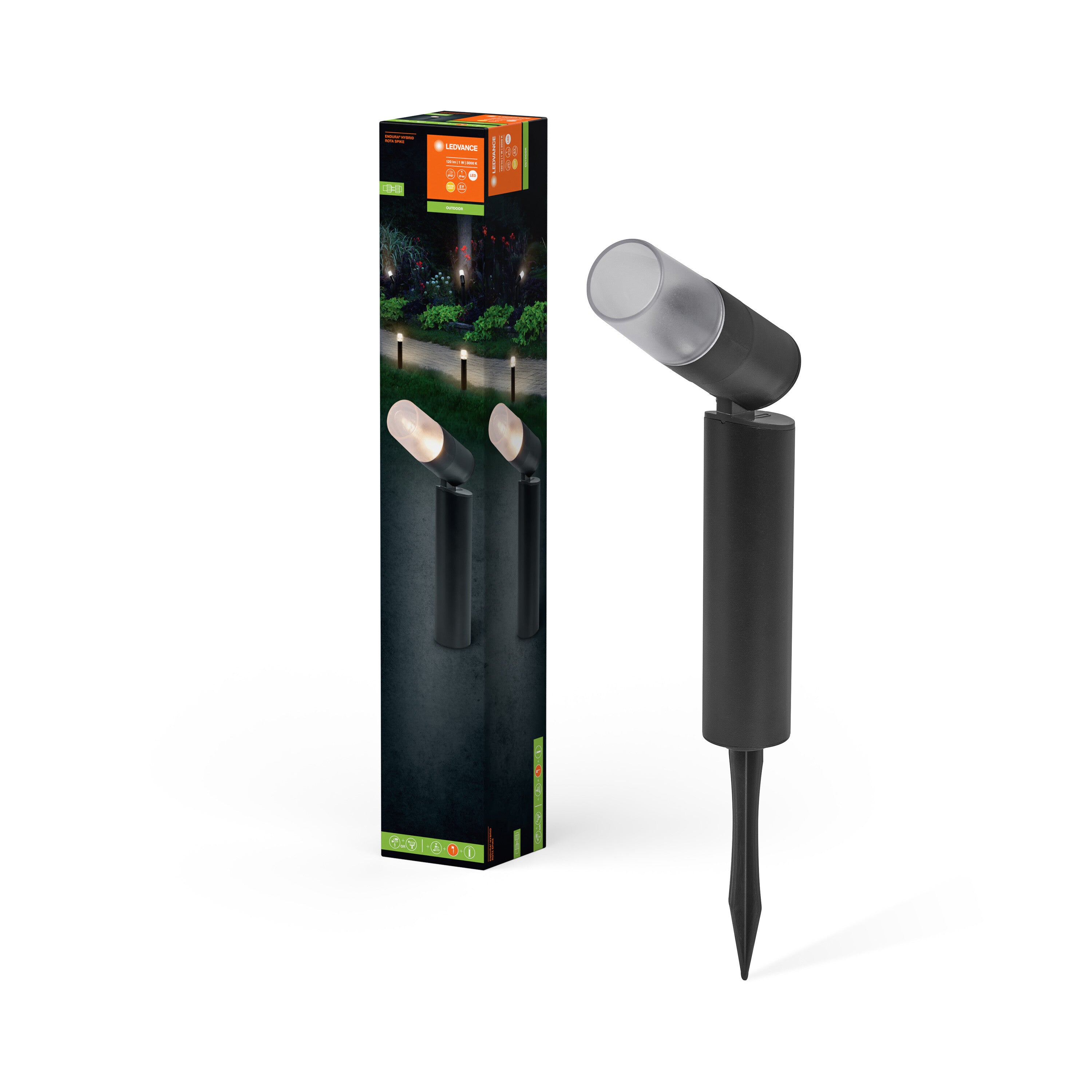 LEDVANCE ENDURA HYBRID SOLAR ROTA Gartenspot, 1W, 40lm-Strahler & Flutlichter-LEDVANCE Shop
