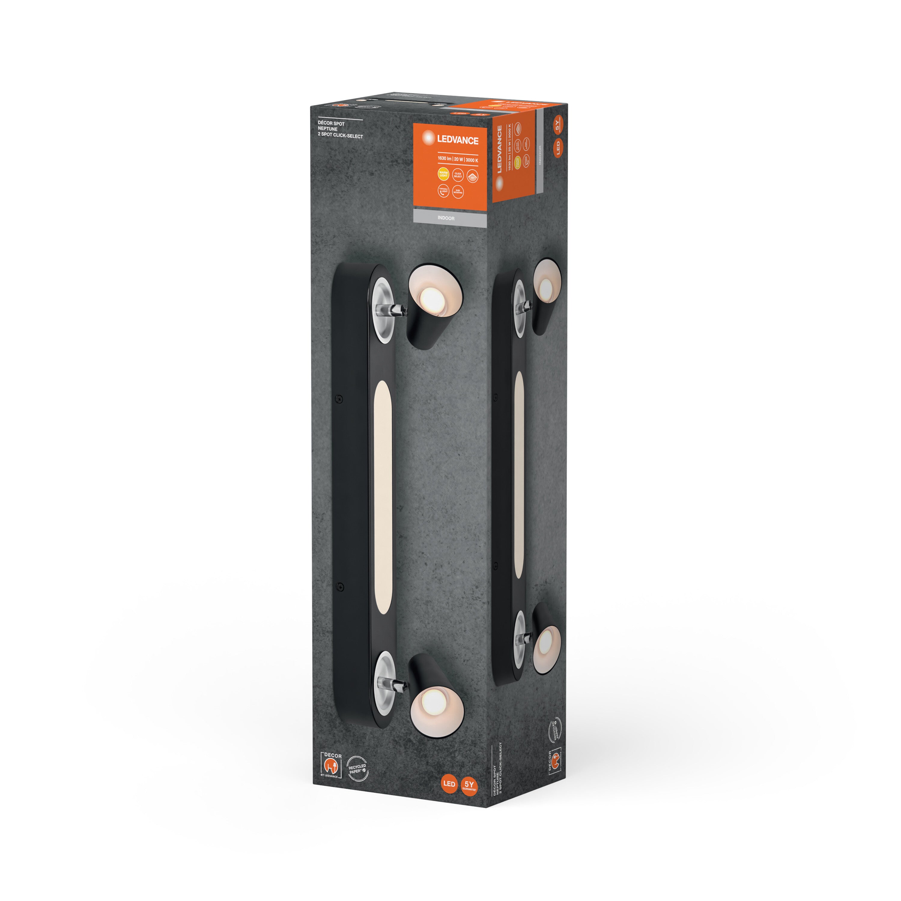 LEDVANCE DECOR SPOT NEPTUNE Deckenleuchte, 20W, 635lm, schwarz-Deckenleuchten-LEDVANCE Shop