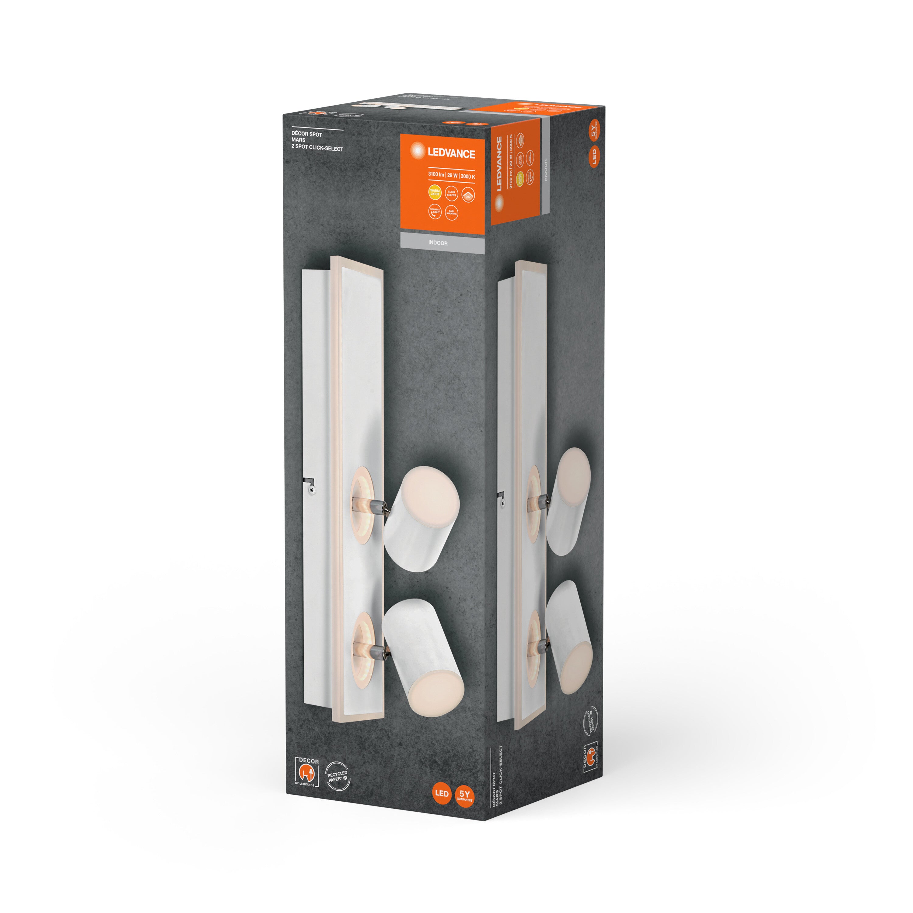 LEDVANCE DECOR SPOT MARS Deckenleuchte, 29W, 1.490lm, weiß-Deckenleuchten-LEDVANCE Shop
