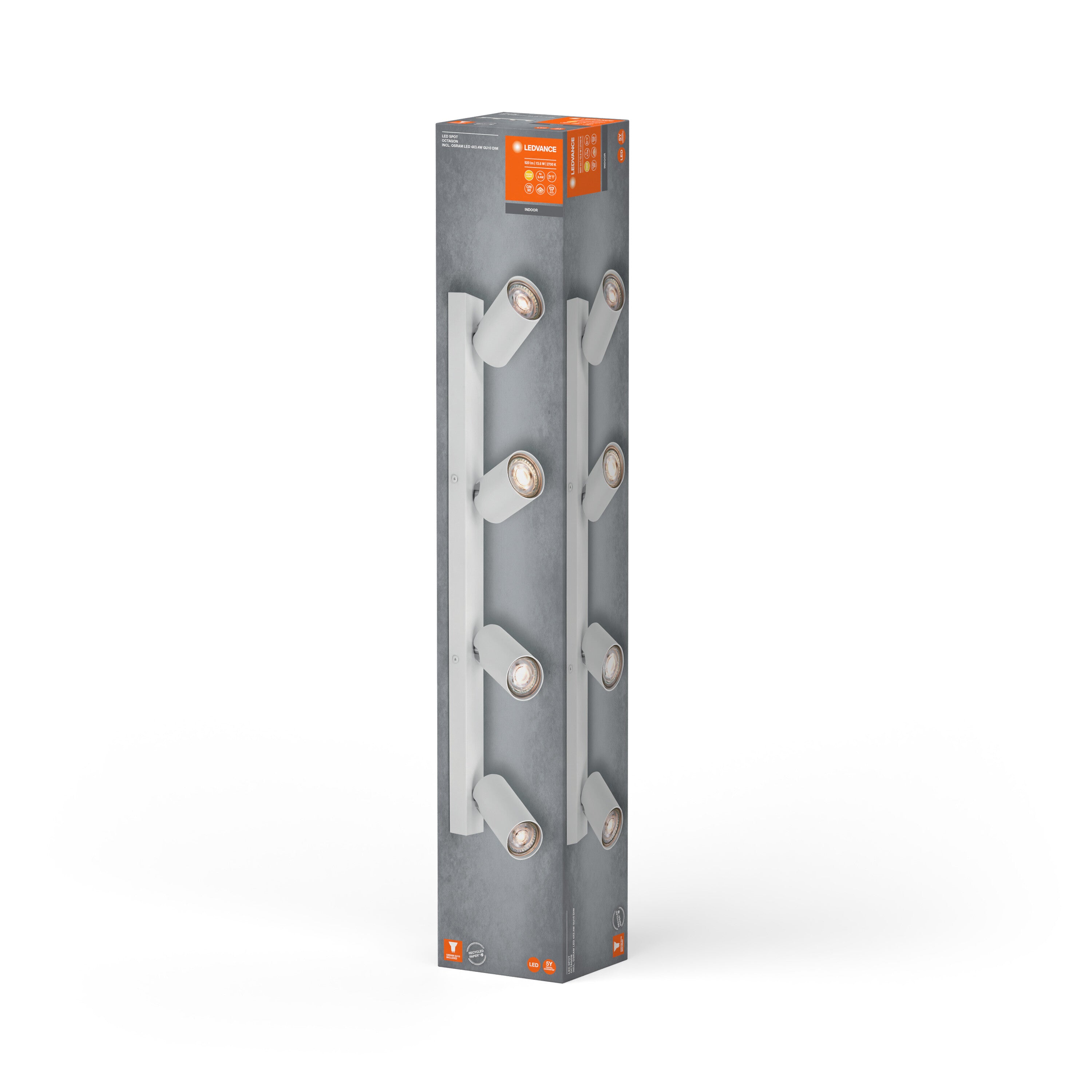 LEDVANCE LED SPOT OCTAGON Deckenleuchte 4 x 3,4W, GU10, 920lm, weiß-Deckenleuchten-LEDVANCE Shop