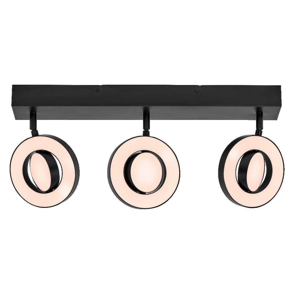 LEDVANCE DECOR SPOT SATURN, 29 W, 690 lm, negro, foco, cabezales orientables, uso versátil, foco de interior, regulación de la temperatura de color en 3 niveles, carcasa de alta calidad