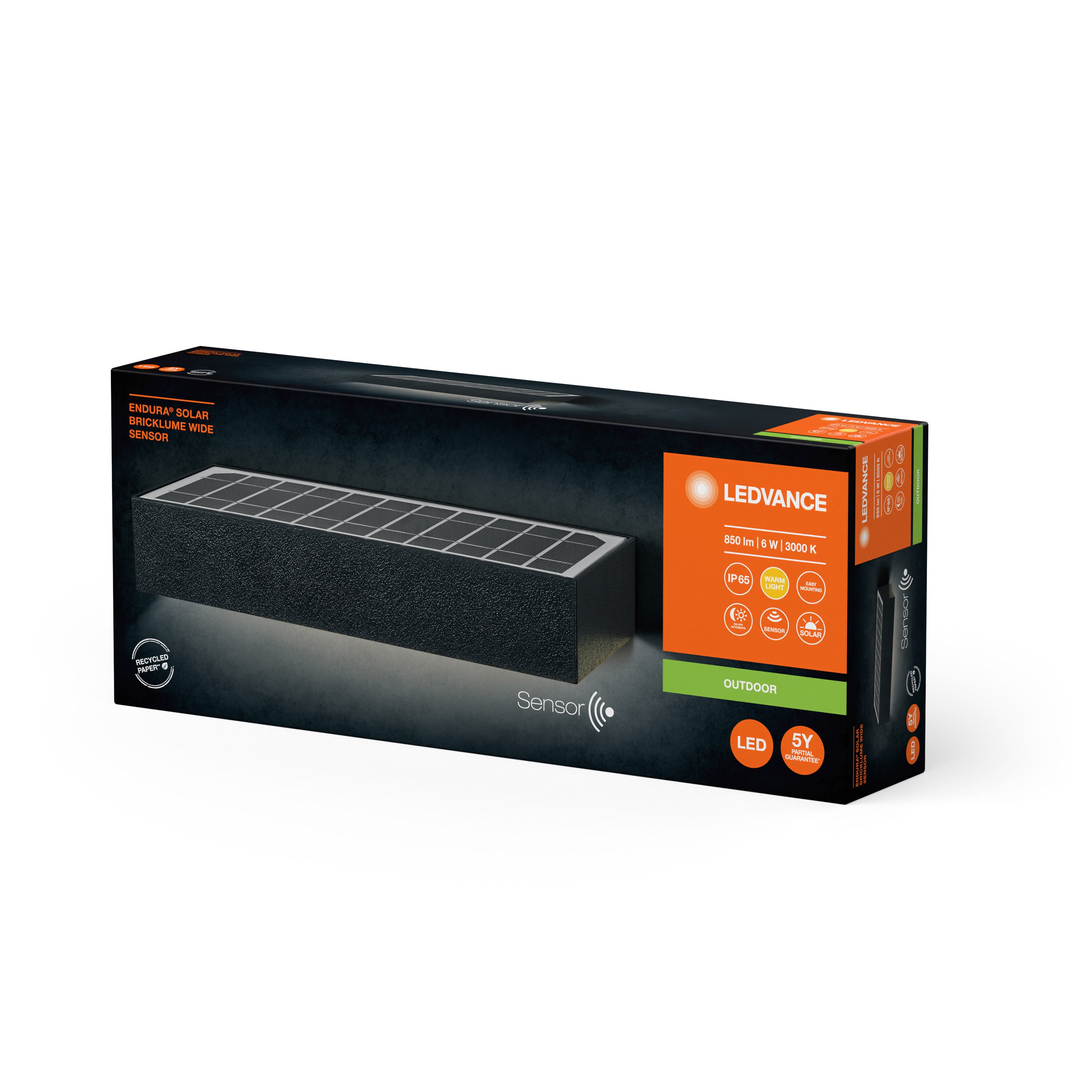 LEDVANCE ENDURA STYLE BRICKLUME Solar Wandleuchte, 6W, 850lm-LEDVANCE Shop