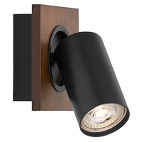 OSRAM DECOR SPOT MERCURY Deckenleuchte / Wandleuchte, 1 x 3,4W, Holzoptik, schwarz