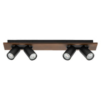 OSRAM DECOR SPOT MERCURY Deckenleuchte, 4 x 3,4W, Holzoptik schwarz