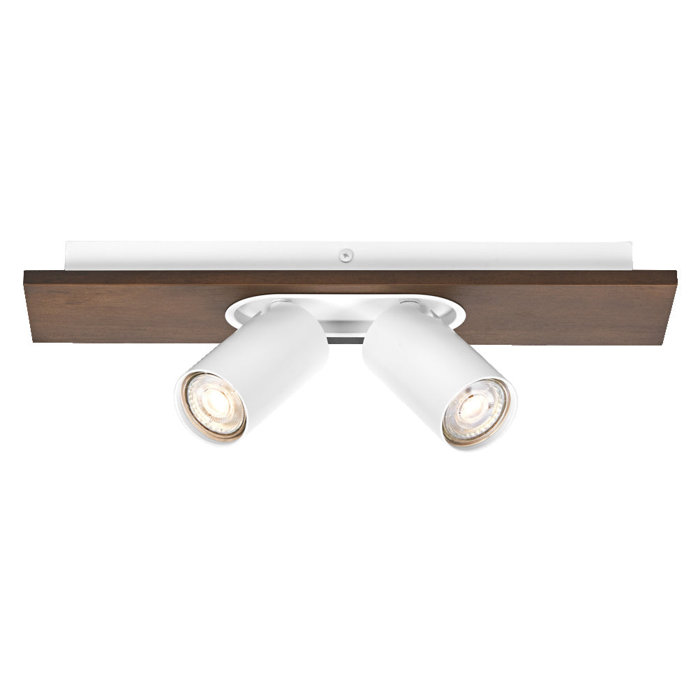 OSRAM DECOR SPOT MERCURY Deckenleuchte, 2 x 3,4W, Holzoptik, weiß