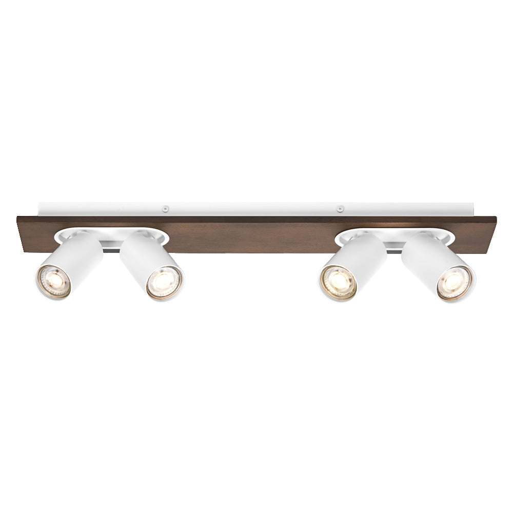 Lámpara de techo OSRAM DECOR SPOT MERCURY, 4 x 3,4 W, aspecto madera, blanco