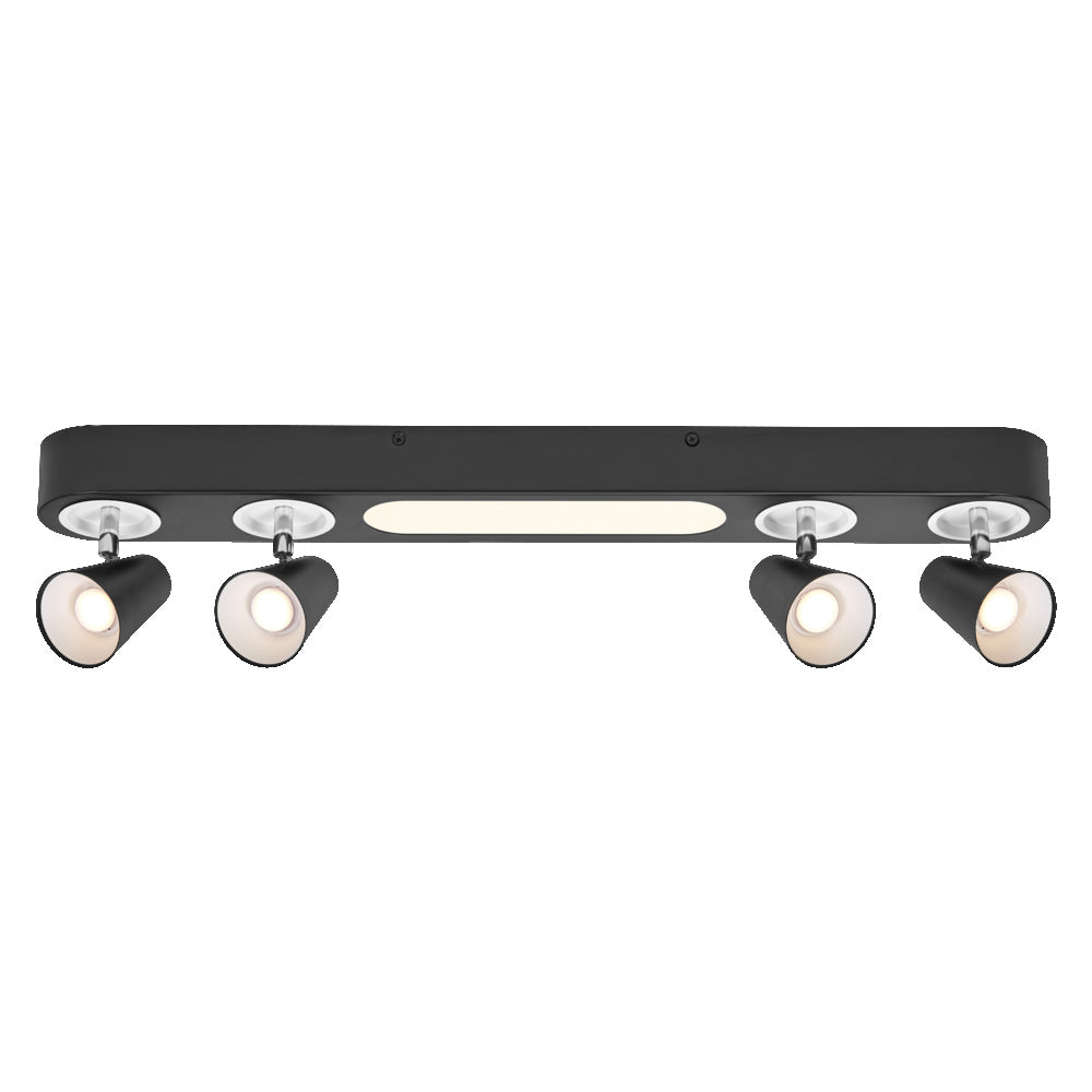 LEDVANCE DECOR SPOT NEPTUNE, 27W, 1. 280lm, schwarz, Spotleuchte, verstellbare Köpfe, vielseitig anwendbar, Innenraumspot, warmweiße Lichtfarbe, hochwertige Optik, einfache Montage