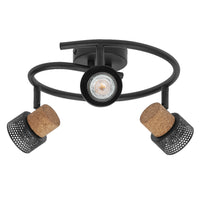 Lámpara de techo en espiral OSRAM DECOR SPOT CORK, 3 x 3,4 W, 690 lm, color negro