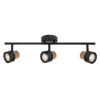 LEDVANCE DECOR SPOT CORK, 3 x 3,4 W, 690 lm, negro, foco, cabezales orientables, uso versátil, foco de interior, bombillas LED intercambiables, regulable, luz blanca cálida, GU10