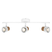 LEDVANCE DECOR SPOT CORK, 3 x 3,4 W, 690 lm, blanco, foco, cabezales orientables, uso versátil, foco de interior, bombillas LED intercambiables, regulable, luz blanca cálida, GU10