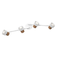 LEDVANCE DECOR SPOT CORK, 4 x 3,4W, 920lm, weiß, Spotleuchte, verstellbare Köpfe, vielseitig anwendbar, Innenraumspot, austauschbare LED-Lampen, dimmbar, warmweiße Lichtfarbe, GU10