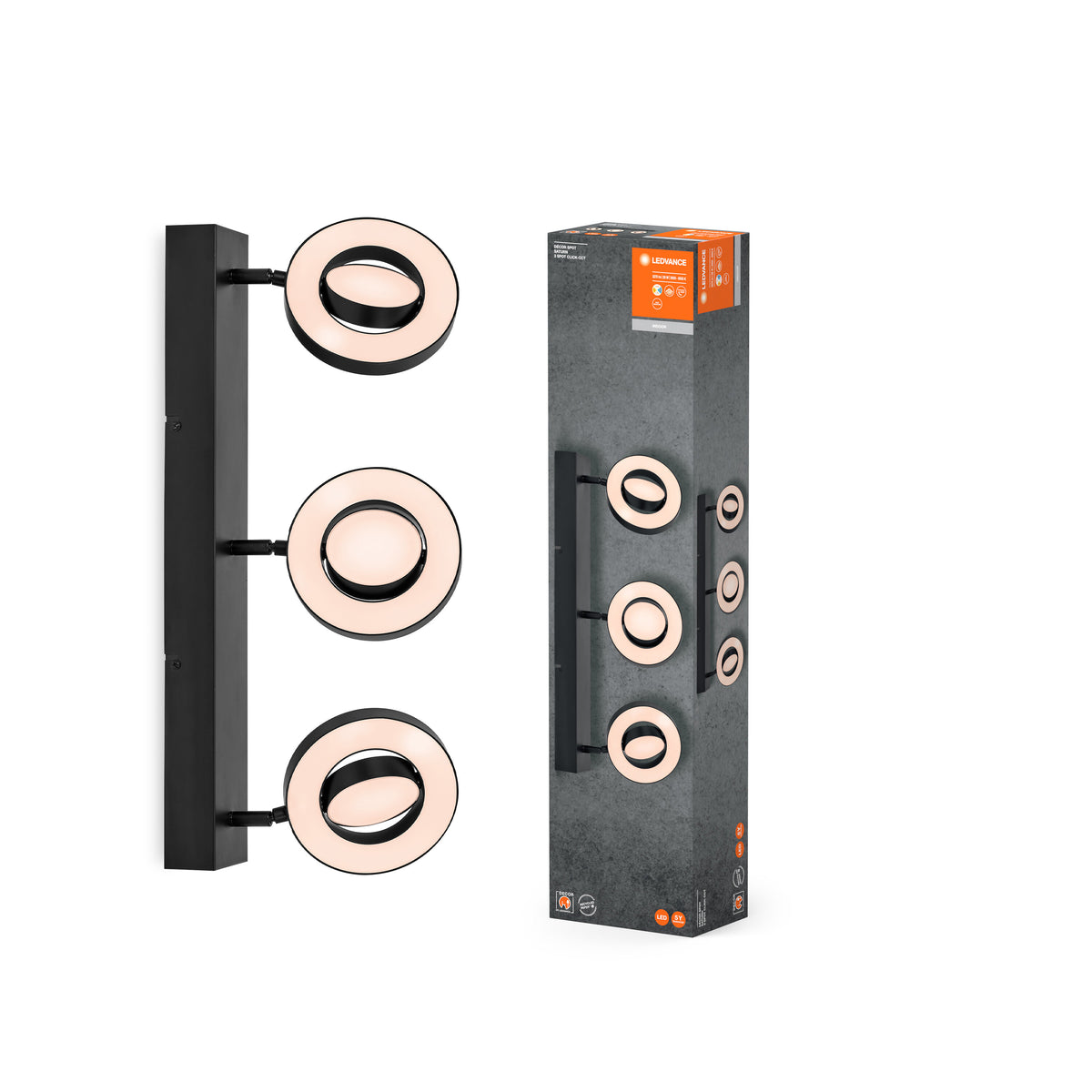 LEDVANCE DECOR SPOT SATURN Deckenleuchte, 29W, 690lm, schwarz-Deckenleuchten-LEDVANCE Shop