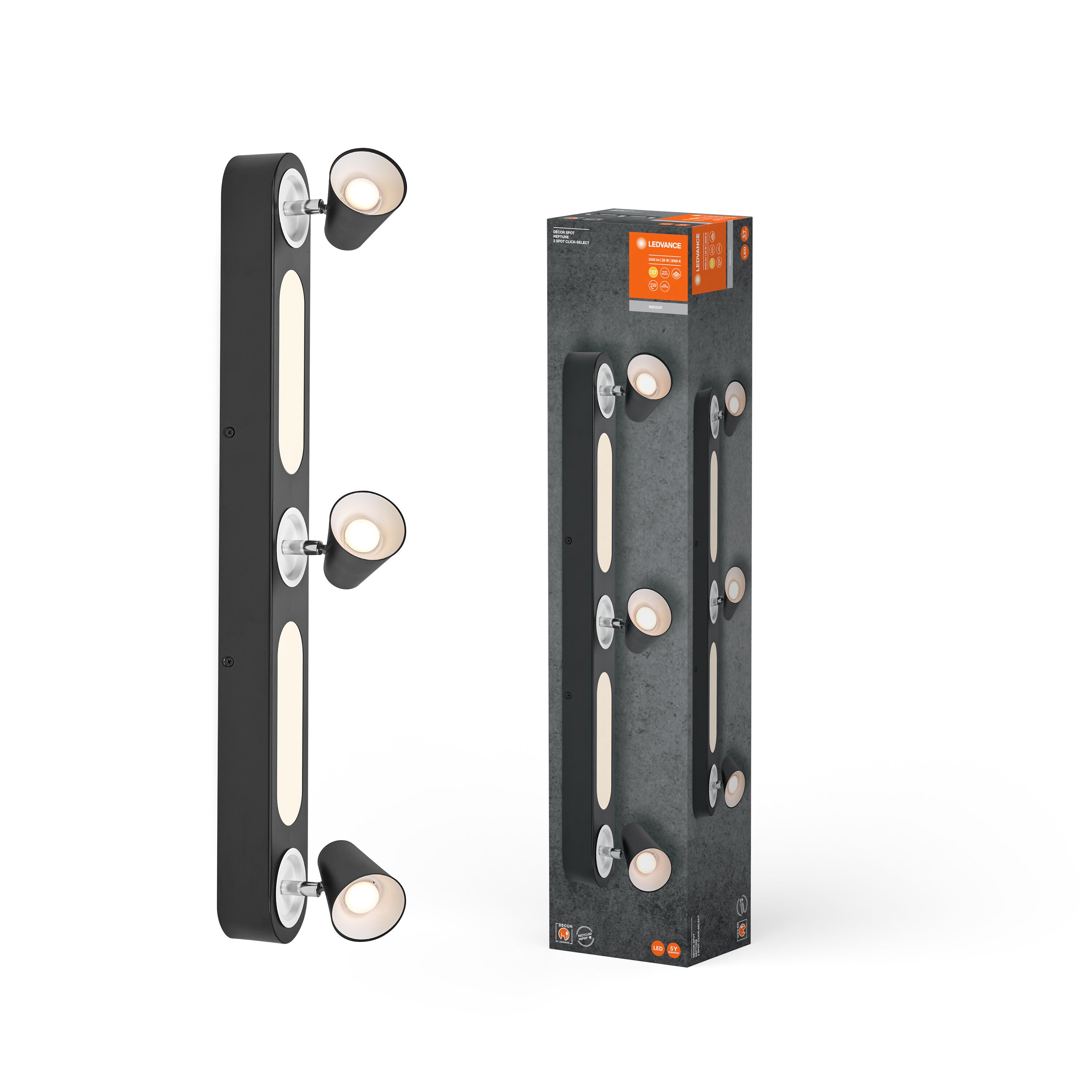 LEDVANCE DECOR SPOT NEPTUNE Deckenleuchte, 26W, 1.100lm, schwarz-Deckenleuchten-LEDVANCE Shop