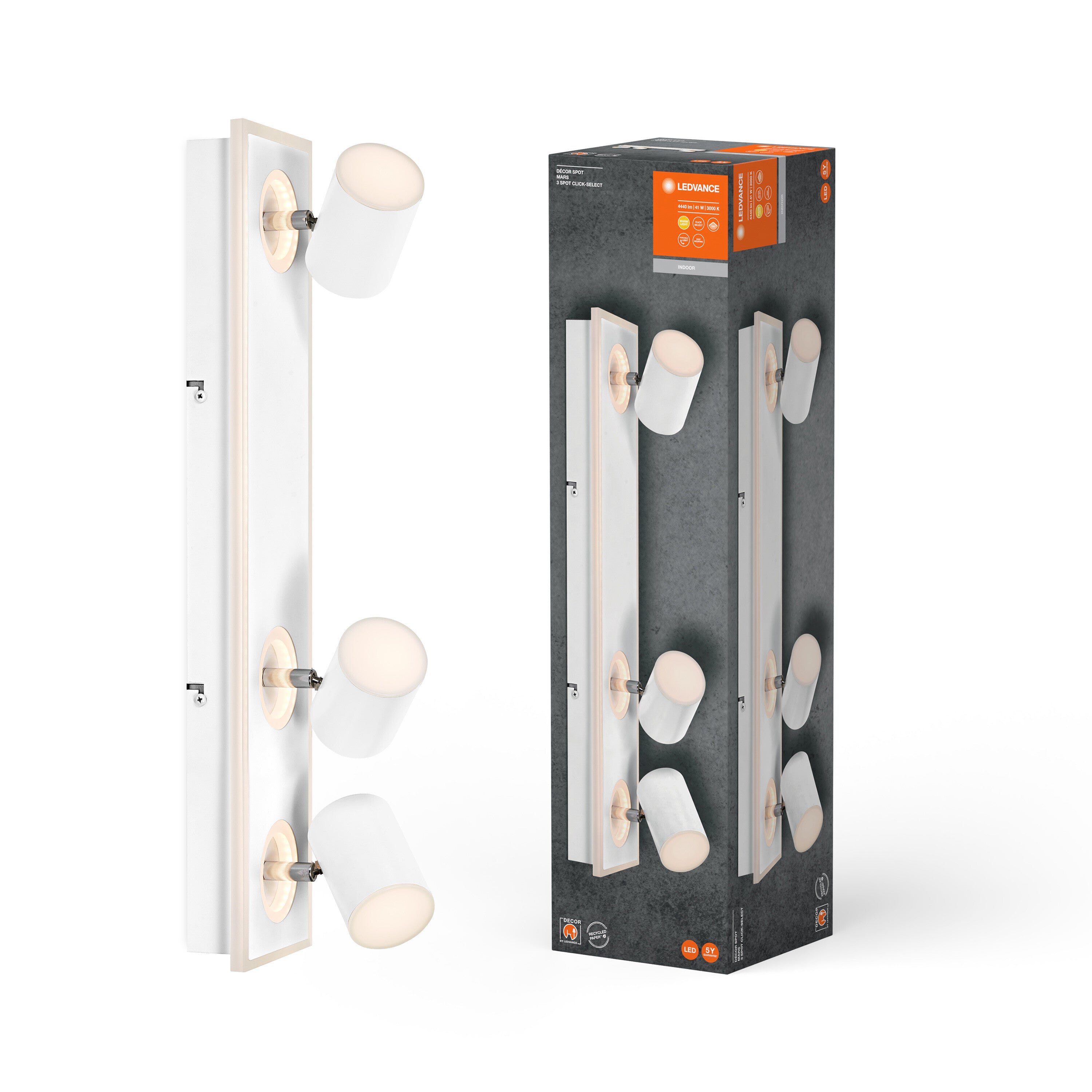 LEDVANCE DECOR SPOT MARS Deckenleuchte, 41W, 2.300lm, weiß-Deckenleuchten-LEDVANCE Shop