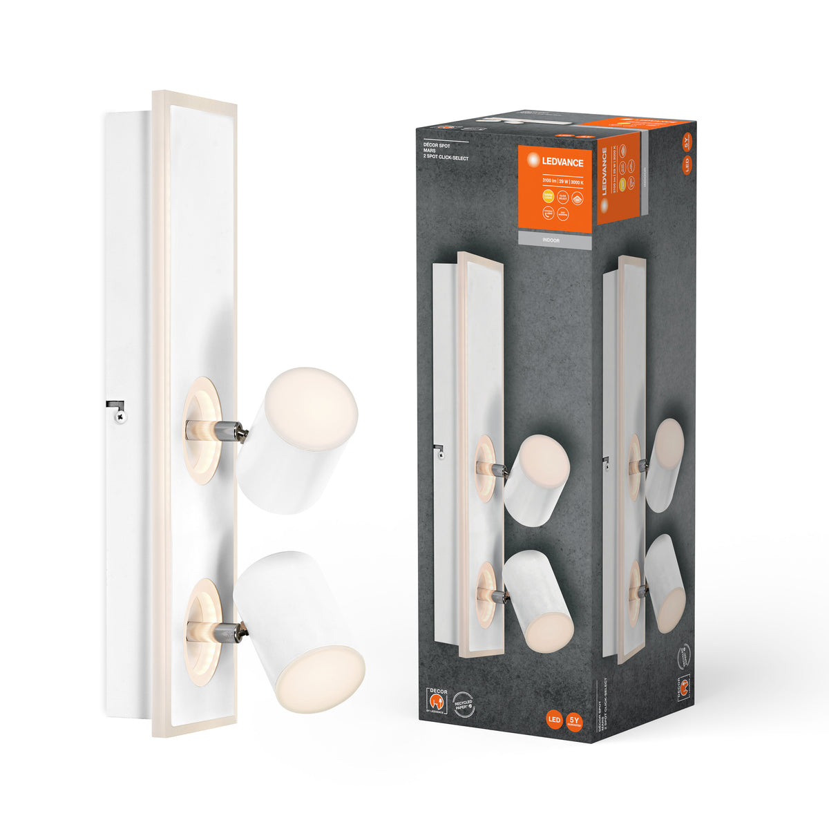 LEDVANCE DECOR SPOT MARS Deckenleuchte, 29W, 1.490lm, weiß-Deckenleuchten-LEDVANCE Shop