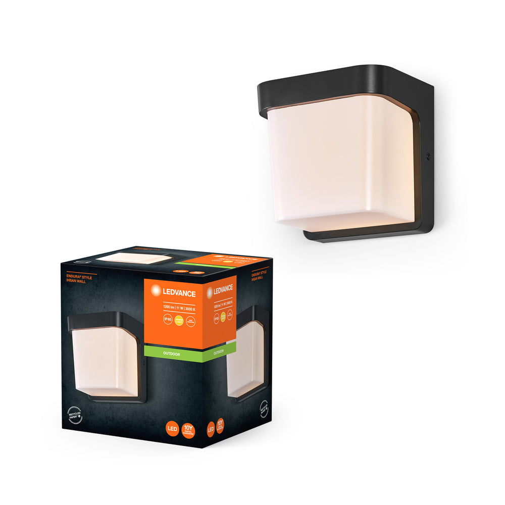 LEDVANCE ENDURA® Style IP65 Wall Ihsan Dark Gray, Wandleuchte, 550 lm, 3000 K, Warmweiß-LEDVANCE Shop