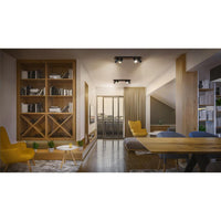 OSRAM DECOR SPOT MERCURY Deckenleuchte, 4 x 3,4W, Holzoptik schwarz