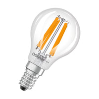 OSRAM LED CLASSIC P EFICIENCIA ENERGÉTICA A en forma de P, bombilla LED, cristal sin plomo, transparente, 2,2 W, (equivalente a 40 W), 470 lm, blanco frío, 4000 K, clase de eficiencia energética: A, CRI 80