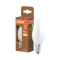 OSRAM LED CLASSIC B, eficiencia energética A, forma de B, bombilla LED, cristal sin plomo, mate, 3,8 W, (equivalente a 60 W), 806 lm, blanco cálido, 2700 K, clase de eficiencia energética: A, CRI 80