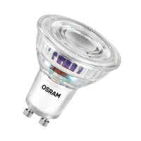 LÁMPARA LED OSRAM DE ALTO RENDIMIENTO ENERGÉTICO CON REFLECTOR, formato PAR16, foco LED, cristal sin plomo, 4,7 W, (antes 90 W), 850 lm, blanco frío, 4000 K, clase de eficiencia energética: A, CRI 80